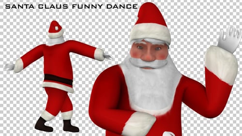 Animated Santa Claus Performing Fun Dance Moves