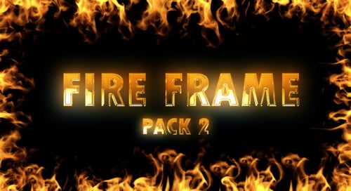 Seamless Looping Fire Frame Border
