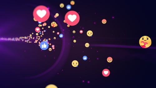 Facebook Reaction Emoji Flying Purple