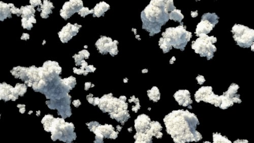 Seamlessly Looping Realistic Clouds Flying with Alpha Channel