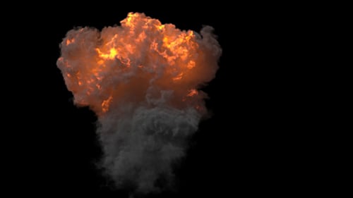 Realistic Fire and Smoke Blast Animation