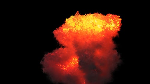Realistic Fire Explosion with Dynamic Smoke Effect