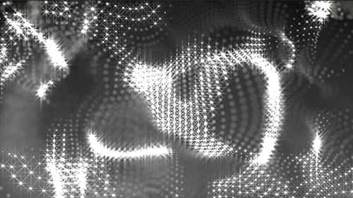 Dynamic Digital Grid Network of Glowing Particles
