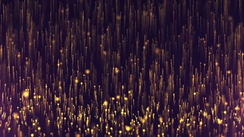 Golden Shimmering Particles Rising Abstract Background Loop