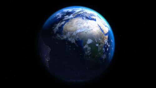 Rotating Earth Planet Loop Animation in 4K