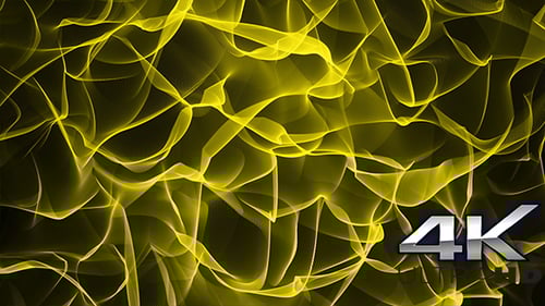 Gold Waves Glowing Particles Background Loop
