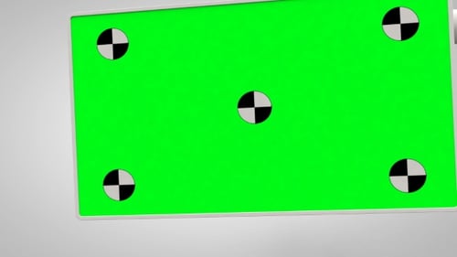 White Robotic Arm Hold and Moving Green Screen
