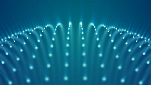 Dynamic Abstract Glowing Particle Wave Background Loop