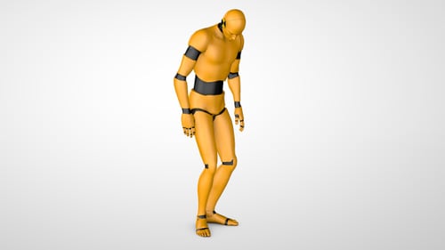 3D Mannequin Performing Warm-up Exercises Animation