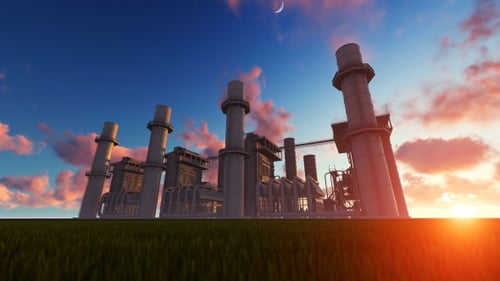 3D Petrochemical Industrial Plant