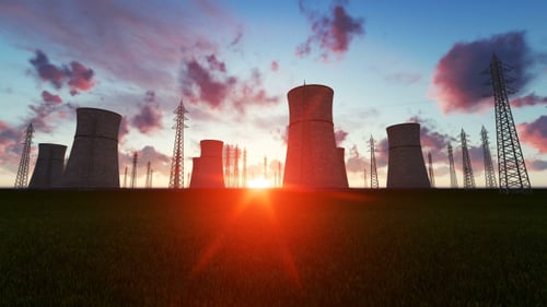 Electric Station at Sunset