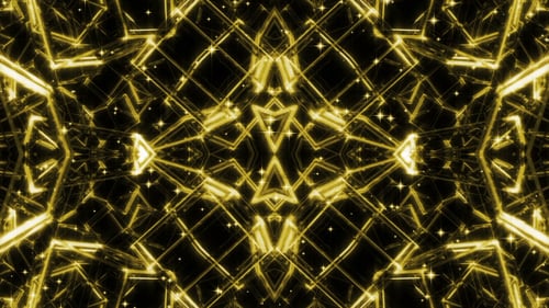 Golden Abstract Geometric VJ Background Loop