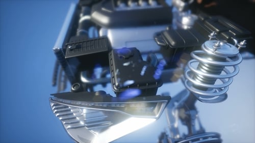 Detailed Car Engine and Other Parts