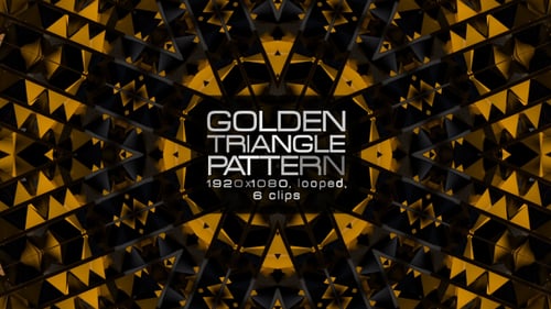 Abstract Golden Triangle Geometric Pattern Loop Background