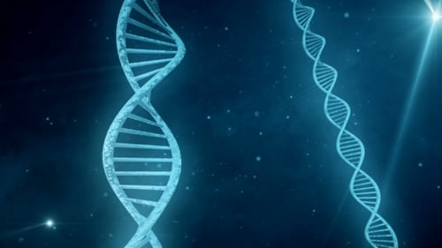 Rotating DNA Double Helix Abstract Scientific Background