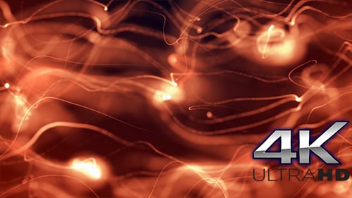 Red Particles Flowing
