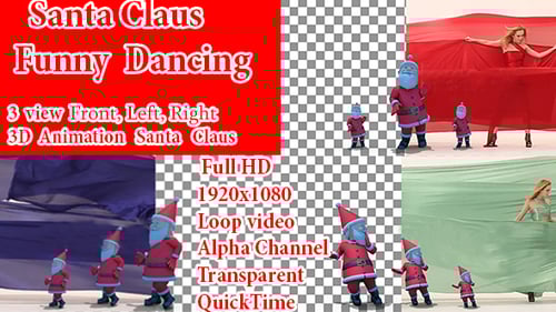 Dancing Santa Claus Characters Christmas Animation