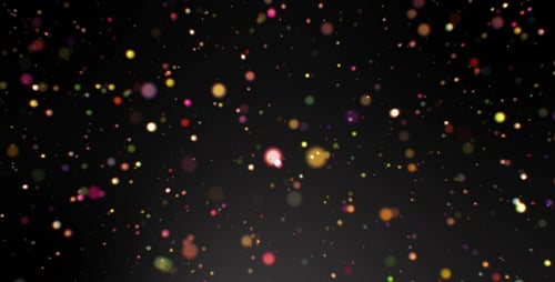 Abstract Colorful Particles Falling Celebration Background