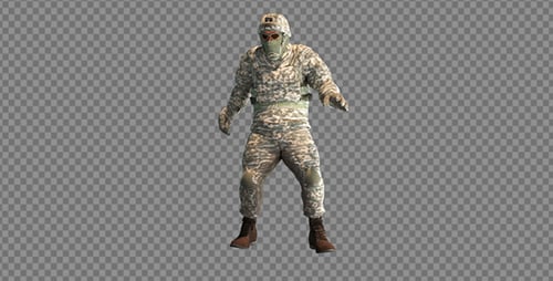3D Soldier Character Observing Environment in Camouflage