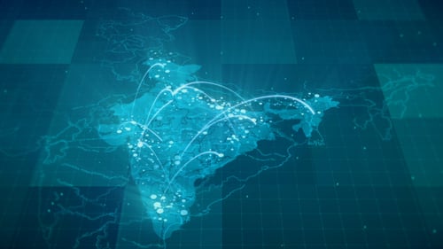 Globalisierung Indien Kartenanimation HD