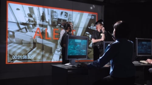 Police and Security Team Receive Robbery Alarm