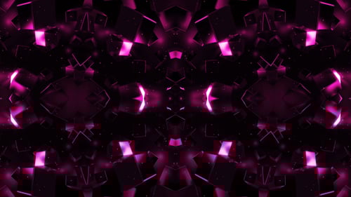 Glowing Abstract Geometric Cube Pattern Loop Background