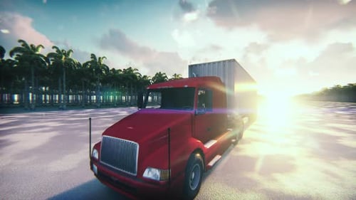 Truck with Cargo Trailer