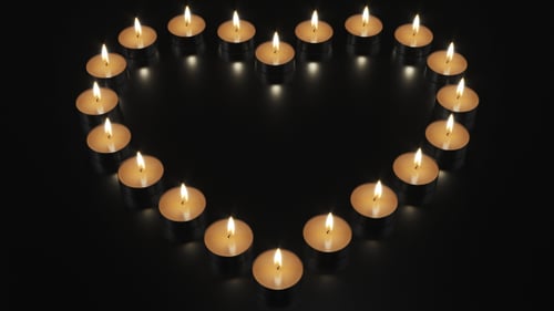 Candles Heart Shaped
