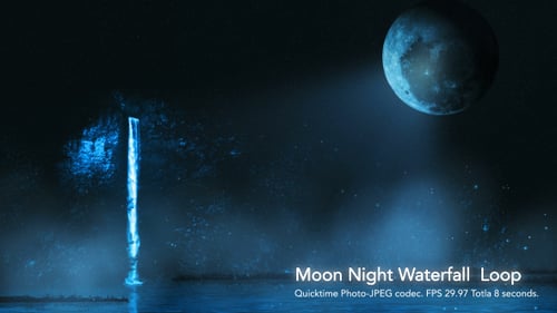 Cascade Moon Night
