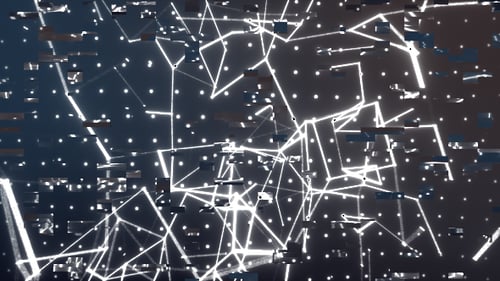 Glowing Glitch Background