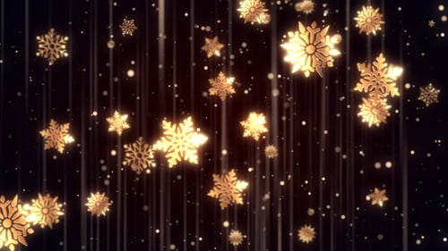 Christmas Golden Snowflakes