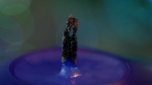 Candle Wick Lit Close Up Shot