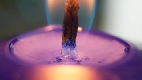 Candlewick on Blue Candles Are Burning