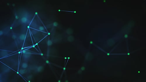 Futuristic Data Network Connection Points Background Animation