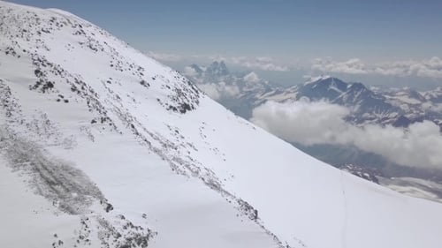 Beautiful View Snow Peak Mountain