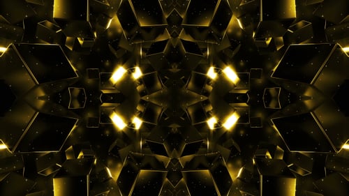Gold Cubes Kaleidoscope