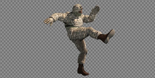 3D Soldier Character Performing Dynamic Looping Dance Animation