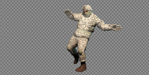 3D Soldier Character Flossing Dance Animation