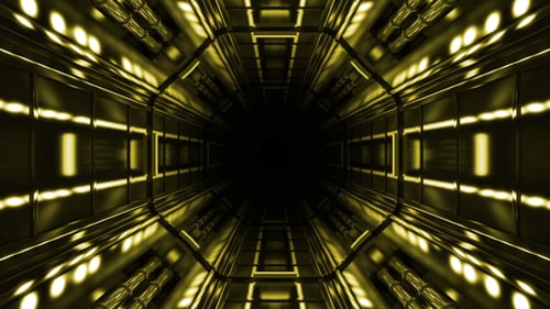 Yellow Spaceship Hallway