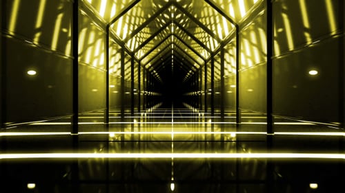 Futuristic Glowing Light Tunnel Loop