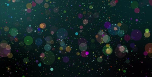 Colorful Abstract Bubbles and Particles Background Animation