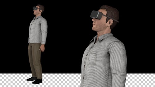 Man with VR Goggles