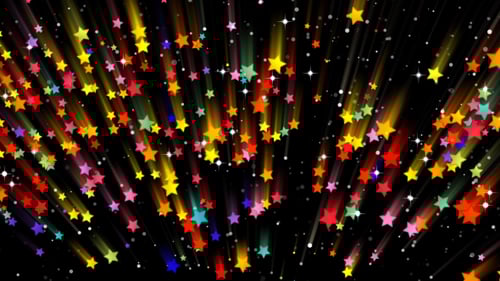 Animated Colorful Falling Stars Celebration Background Loop