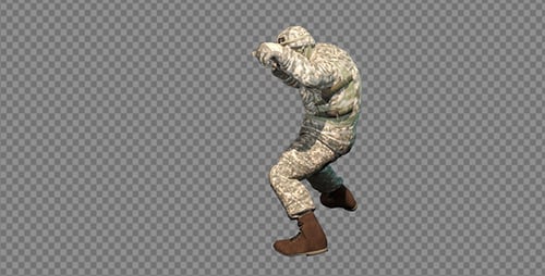 3D Animated Military Soldier Tactical Combat Dodge Loop