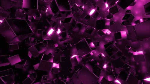 Falling Cubes with Falling Particles