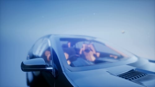 Futuristic Car Reveal with Lens Flares Animation