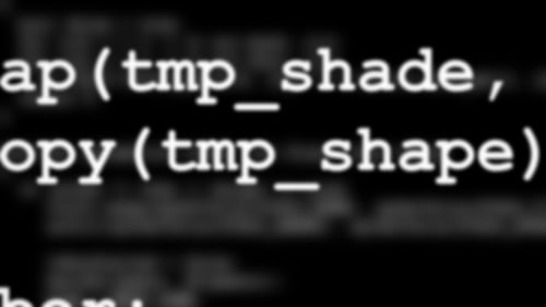 Lignes de code informatique qui disparaissent au loin