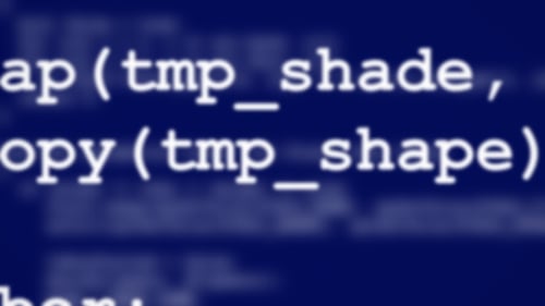 Lignes de code informatique qui disparaissent au loin