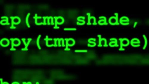 Lignes de code informatique qui disparaissent au loin