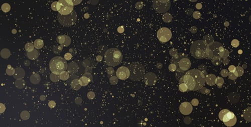 Sparkling Golden Bokeh Particle Motion Background